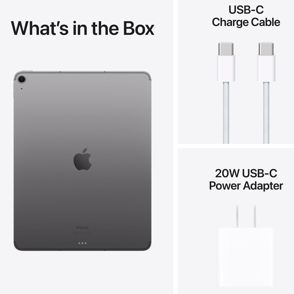 Apple iPad Air 13-Inch M2 chip with Wi-Fi + Cellular - 512GB in Space Gray, , large