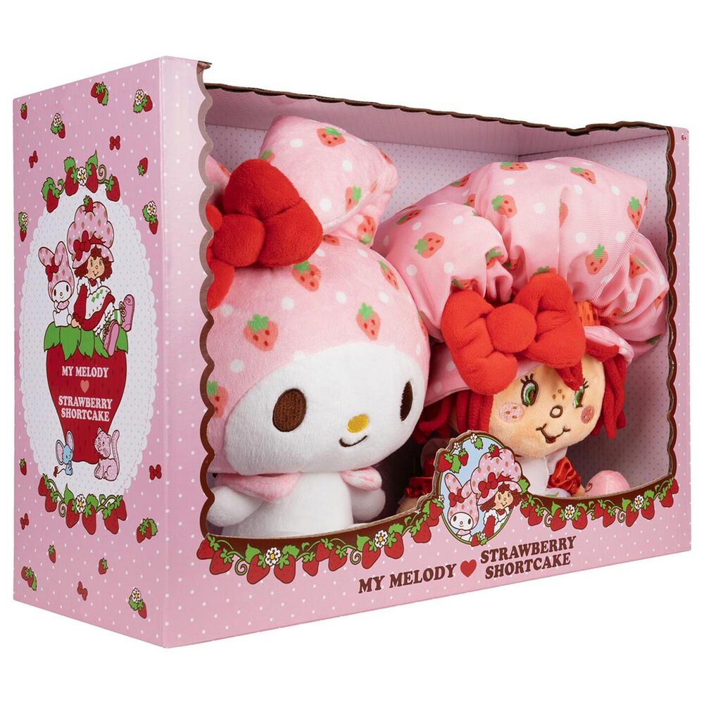 Hello Kitty and Friends 8&quot; Strawberry Shortcake and My Melody Plush 2-Pack, , large