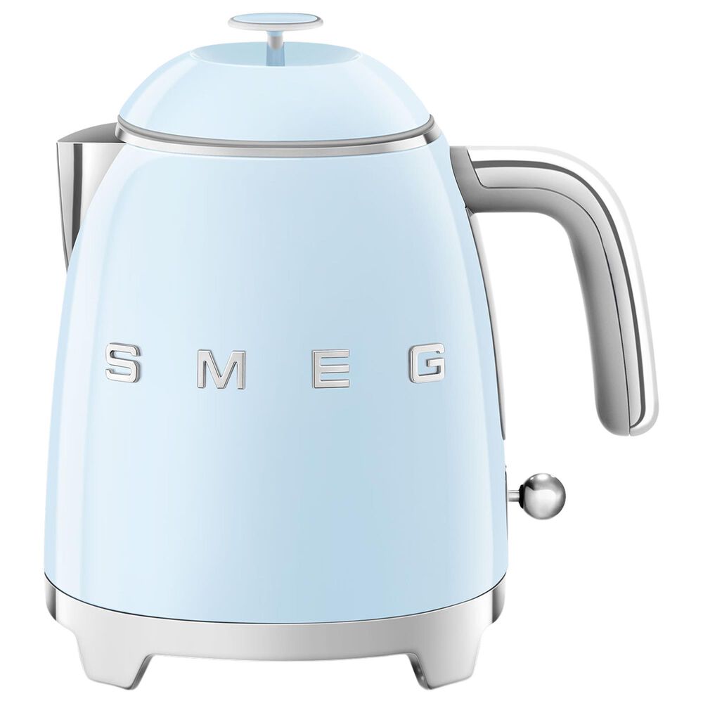 SMEG 3-Cup Stainless Steel Retro Style Mini Electric Kettle in Pastel Blue, , large