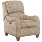 Bradington-Young Kashton 3-Way Double Power Lounger Recliner in Straw and Gray, , large