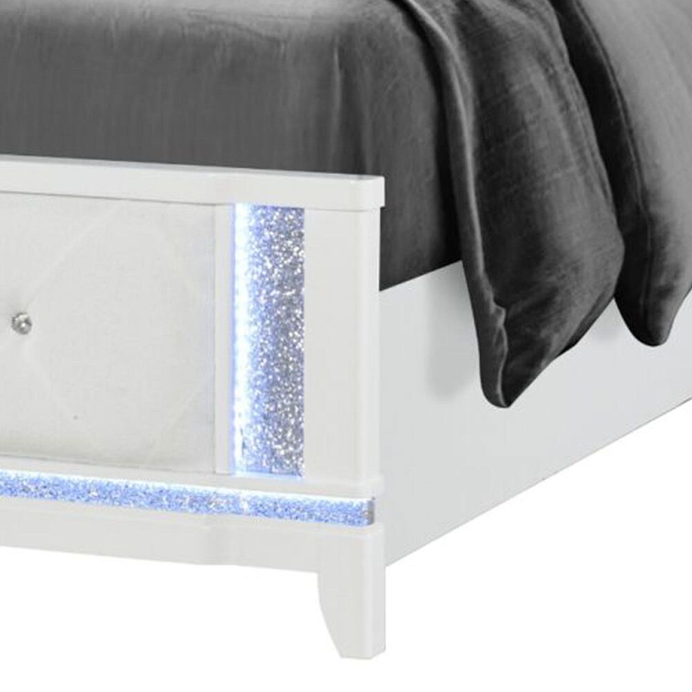 Global Furniture USA Alina Full Panel Bed with LED in White, , large