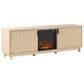 Walker Edison Arundo 70" TV Stand with Freestanding Electric Fireplace in Coastal Oak, , large