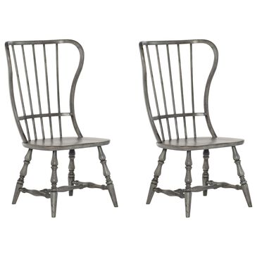Hooker Furniture Ciao Bella Spindle Back Side Chair in Speckled Gray (Set of 2), , large