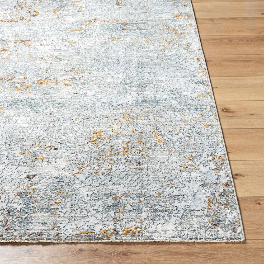 Surya Dresden Gray, White, Medium Gray, Light Slate, Mustard and Rust 2'7" x 10' Runner, , large
