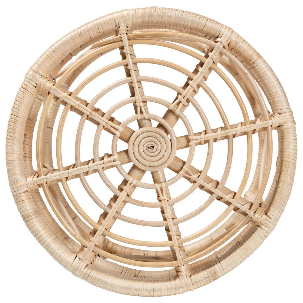 Baxton Studio Bowie 2-Piece Nesting End Table Set in Natural Brown, , large