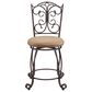 Linon Home Decor Gathered Swivel Counter Stool in Rich Bronze, , large