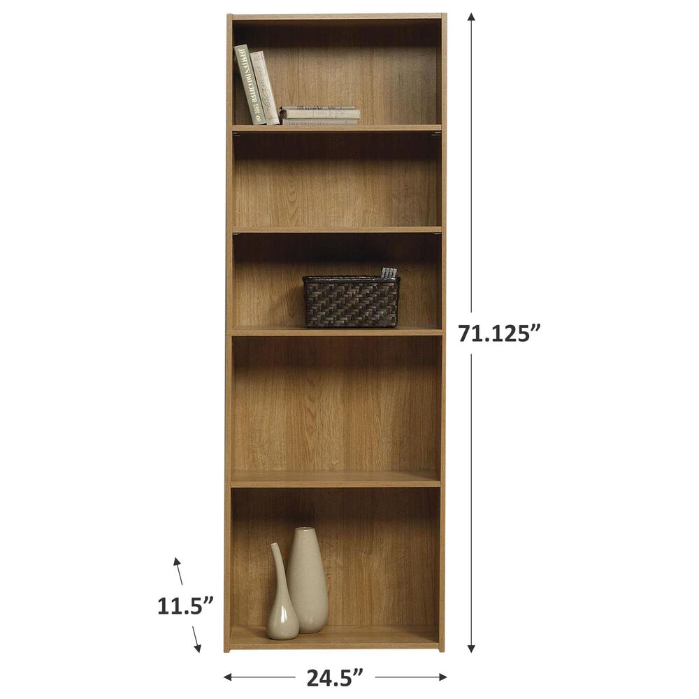 Sauder Beginnings 5-Shelf Bookcase in Highland Oak, , large