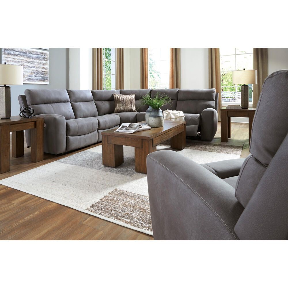 Ashley Next-Gen DuraPella 6-Piece Power Reclining Sectional in Slate, , large