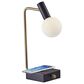 Adesso Windsor LED Desk Lamp in Matte Black and Antique Brass, , large