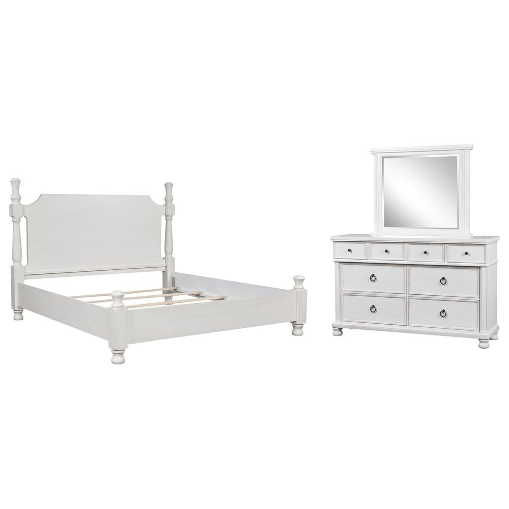 Ashley Rowlenstown 3-Piece Queen Poster Bedroom Set in Antique White, , large