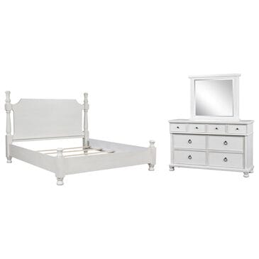 Ashley Rowlenstown 3-Piece Queen Poster Bedroom Set in Antique White, , large