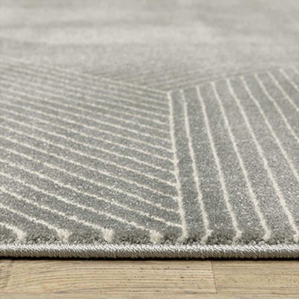 Oriental Weavers Raylan RAY08 2&#39;3&quot; x 7&#39;6&quot; Grey Runner, , large