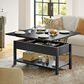 HOMLUX Lift Top Coffee Table in Black, , large