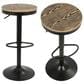 Lumisource Dakota Adjustable Swivel Barstool in Brown/Black (Set of 2), , large
