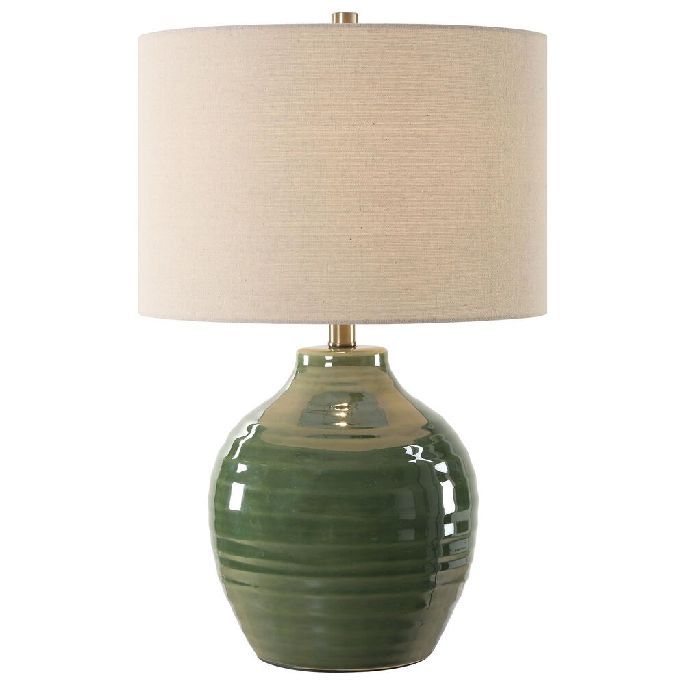 Uttermost Table Lamp in Rich Moss Green, , large