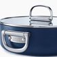 Joseph Joseph Space 11" Folding Handle Shallow Casserole Pan with Lid in Midnight Blue, , large
