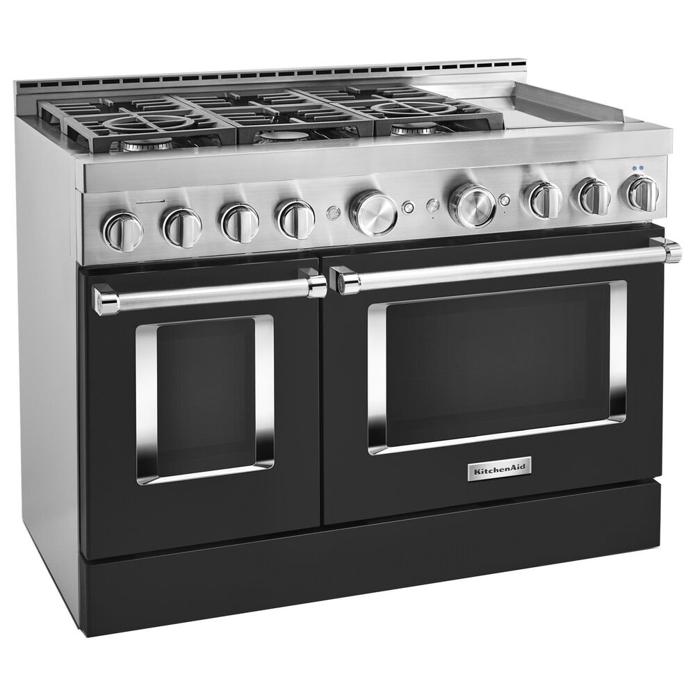 KitchenAid 6.3 Cu. Ft. Freestanding Gas Range with Griddle in Imperial Black, , large