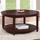 OSP Home Lane Round Coffee Table in Espresso, , large