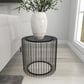 Maple and Jade Open Wire Frame End Table in Matte Black, , large