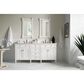 James Martin Vanities Brittany 72" Double Bathroom Vanity in Bright White with 3 cm Arctic Fall Solid Surface Top and Rectangle Sinks, , large