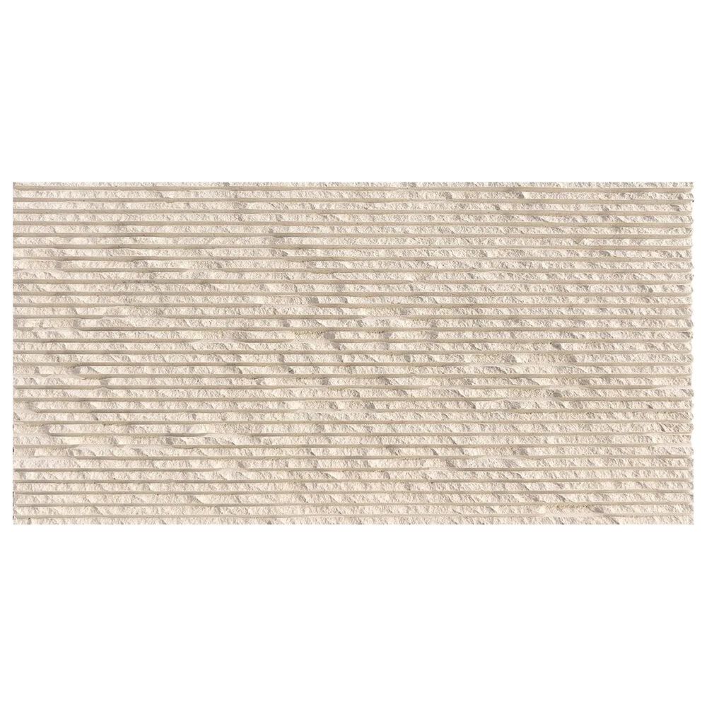 Soho Studio Carvina Carved Comb Porto Beige 12" x 24" Stone Tile, , large
