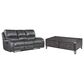 Steve Silver Keily Manual Reclining Sofa and Todoe Coffee Table in Dove Grey, , large