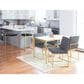 Lumisource Fuji Stackable Counter Stool with Black Velvet Cushion in Gold (Set of 2), , large