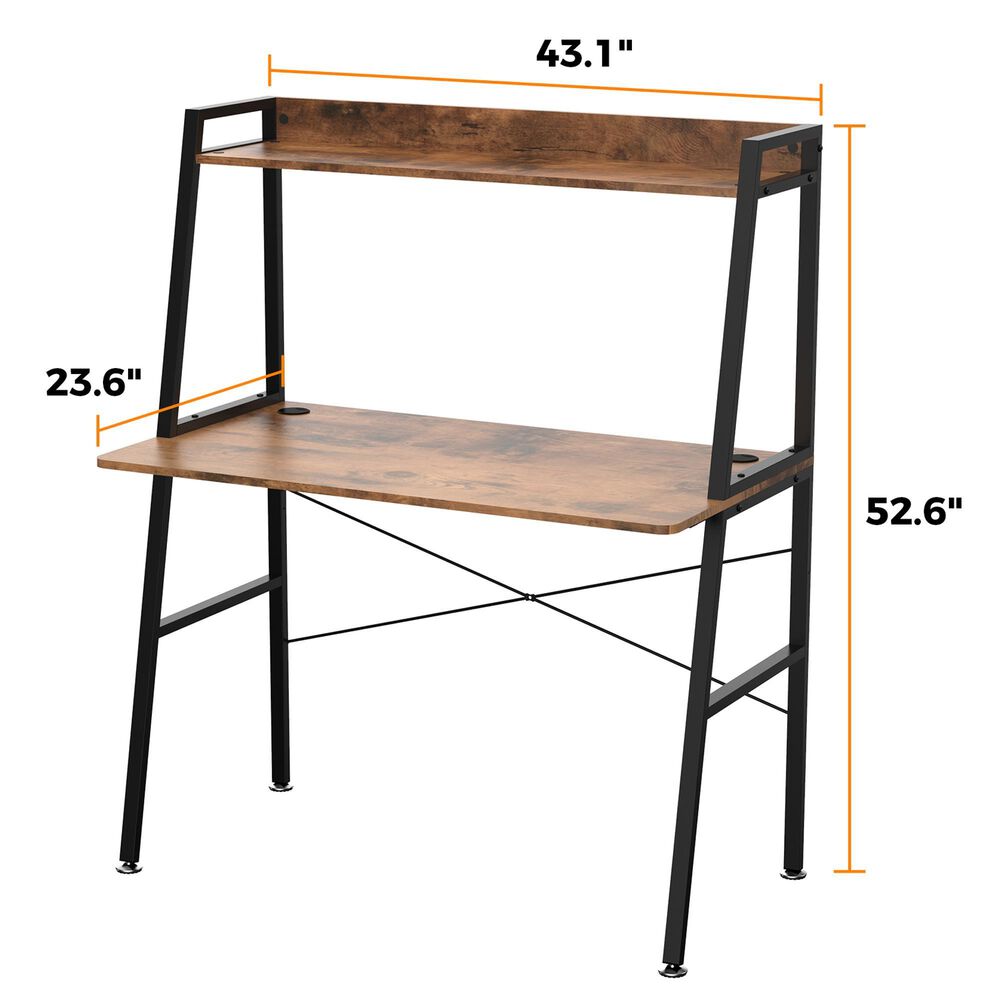 Eureka Ergonomic 43" Computer Desk in Brown, , large