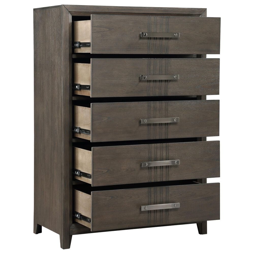 New Heritage Design Landon 5-Piece Queen Bedroom Set in Walnut, , large