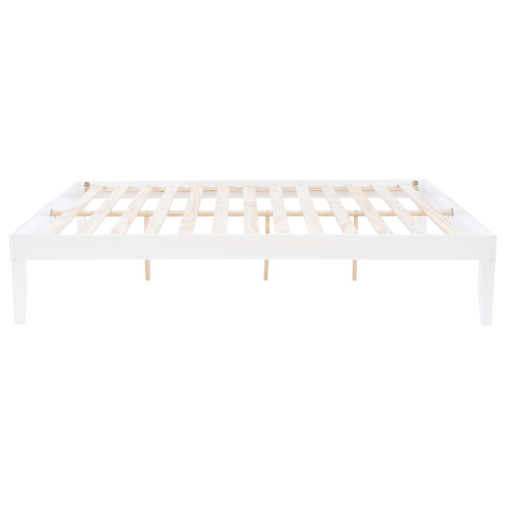 Linon Home Decor Polly Queen Platform Bed in Bold White, , large