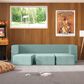 Jaxx Zipline 3-Piece Stationary Convertible Sleeper Sofa in Caribbean Velvet, , large