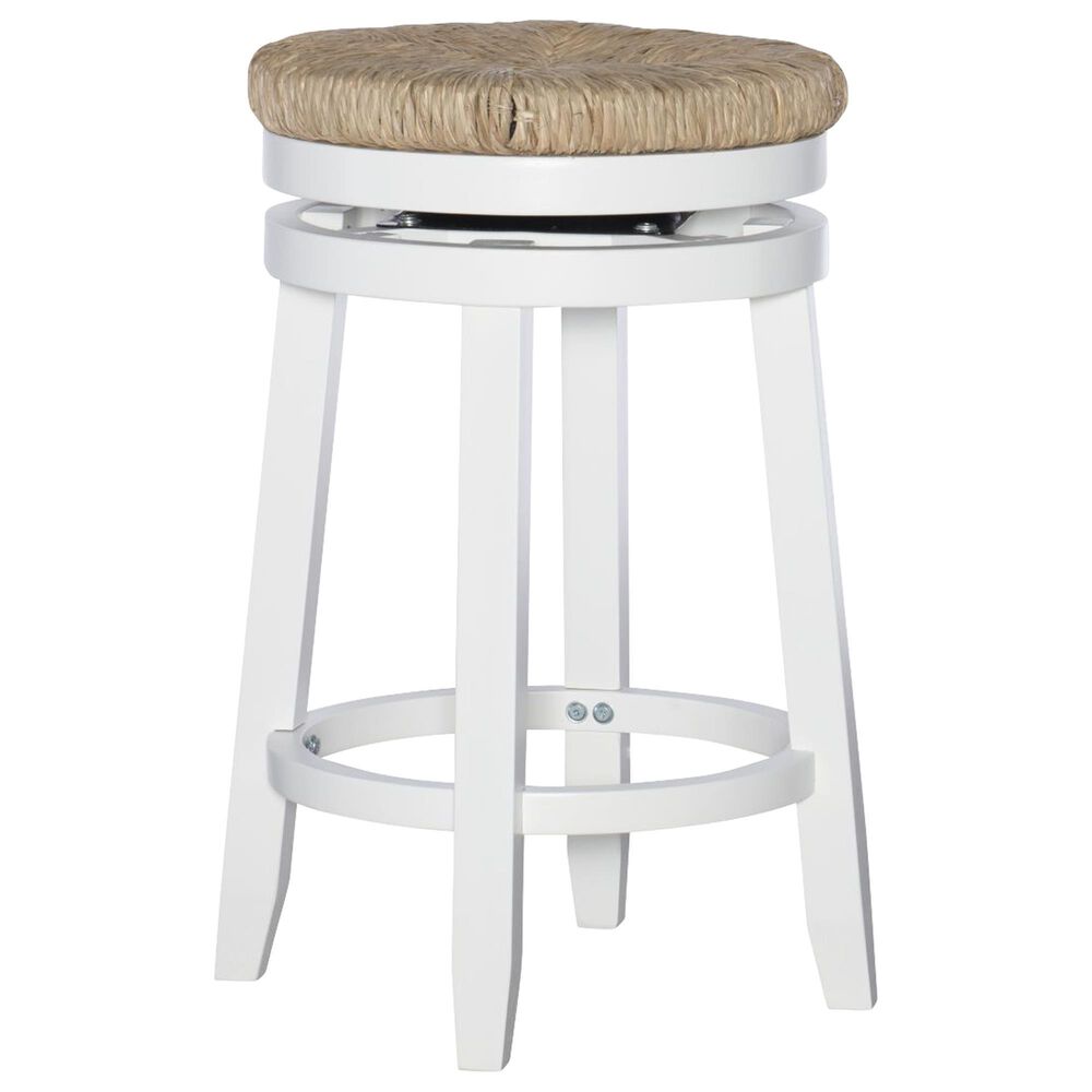 Parkerville Furniture Line Maya Swivel Counter Stool in White, , large