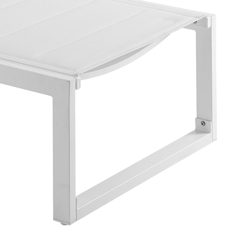 Linon Home Decor Holland Patio Chaise Lounge in White, , large