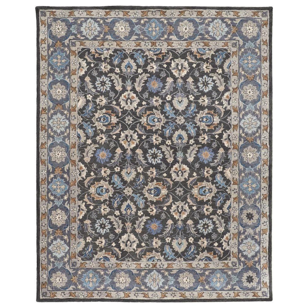 Feizy Rylan 10" x 14" Charcoal Area Rug, , large