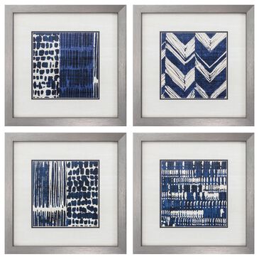 Propac Indigo Batik Wall Art in Blue (Set of 4), , large