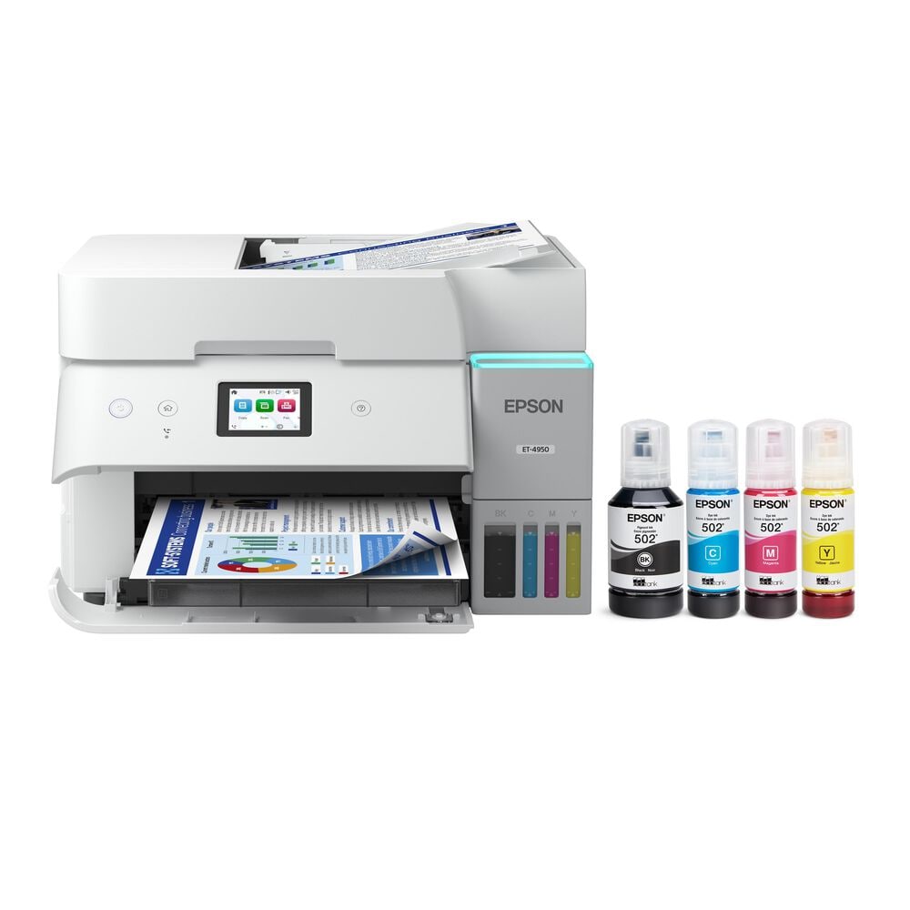 Epson EcoTank ET-4950 Wireless All-in-One Color Supertank Printer White, , large
