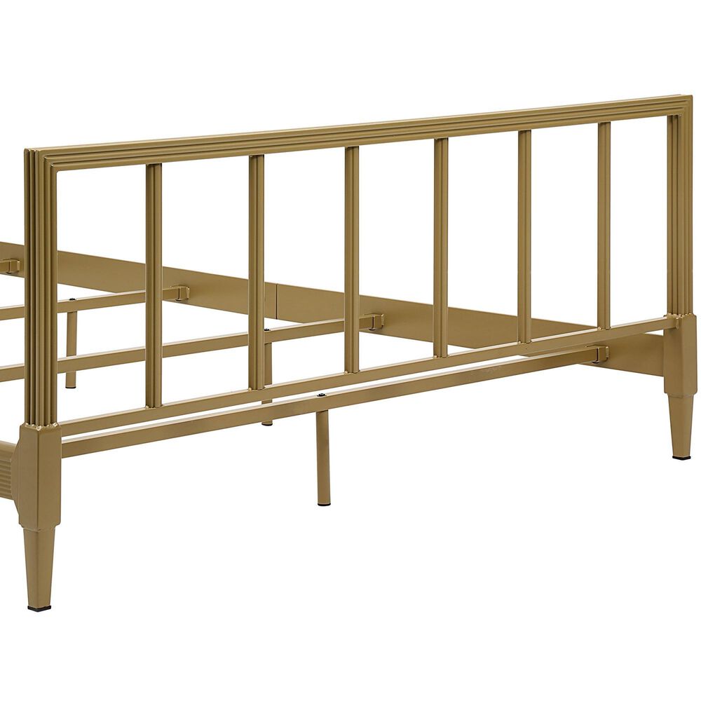 Furniture of America Blair Queen Slat Bed in Gold, , large