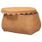 Baxton Studio Ayleen Large Basket with Scalloped Lid in Light Honey, , large