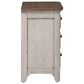 Belle Furnishings Farmhouse Reimagined 3 Drawer Night Stand with Charging Station in White, , large