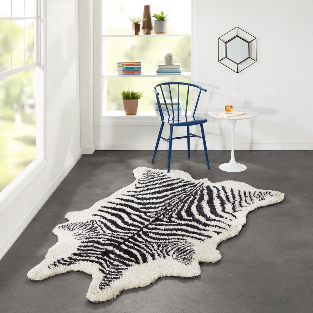 Novogratz Kalahary KAL-1 Black 5' x 7'6" Area Rug, , large