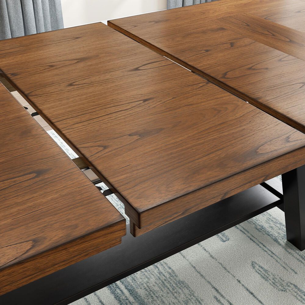 Ashley Greddinton 7-Piece Rectangular Extension Dining Set in Medium Brown and Black, , large