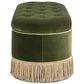 Jennifer Taylor Home Melinda Storage Bench with Tufted Bullion Fringe in Olive Green, , large