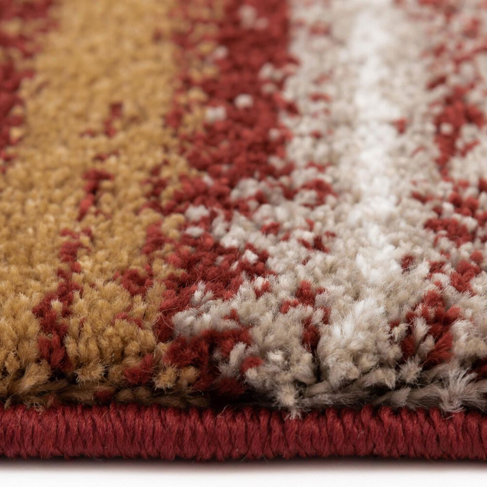 Central Oriental Tulsa Dunkerton 7&#39;10&quot; x 9&#39;10&quot; Dark Rust and Multicolor Area Rug, , large