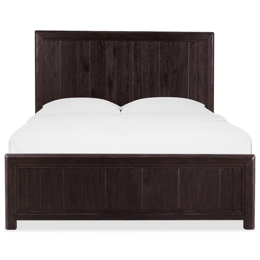 Hooker Furniture Driftwood King Panel Bed with Two Nightstands in Burnt Timber, , large
