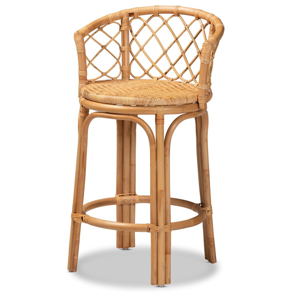 Baxton Studio Orchard Counter Stool in Natural Brown, , large