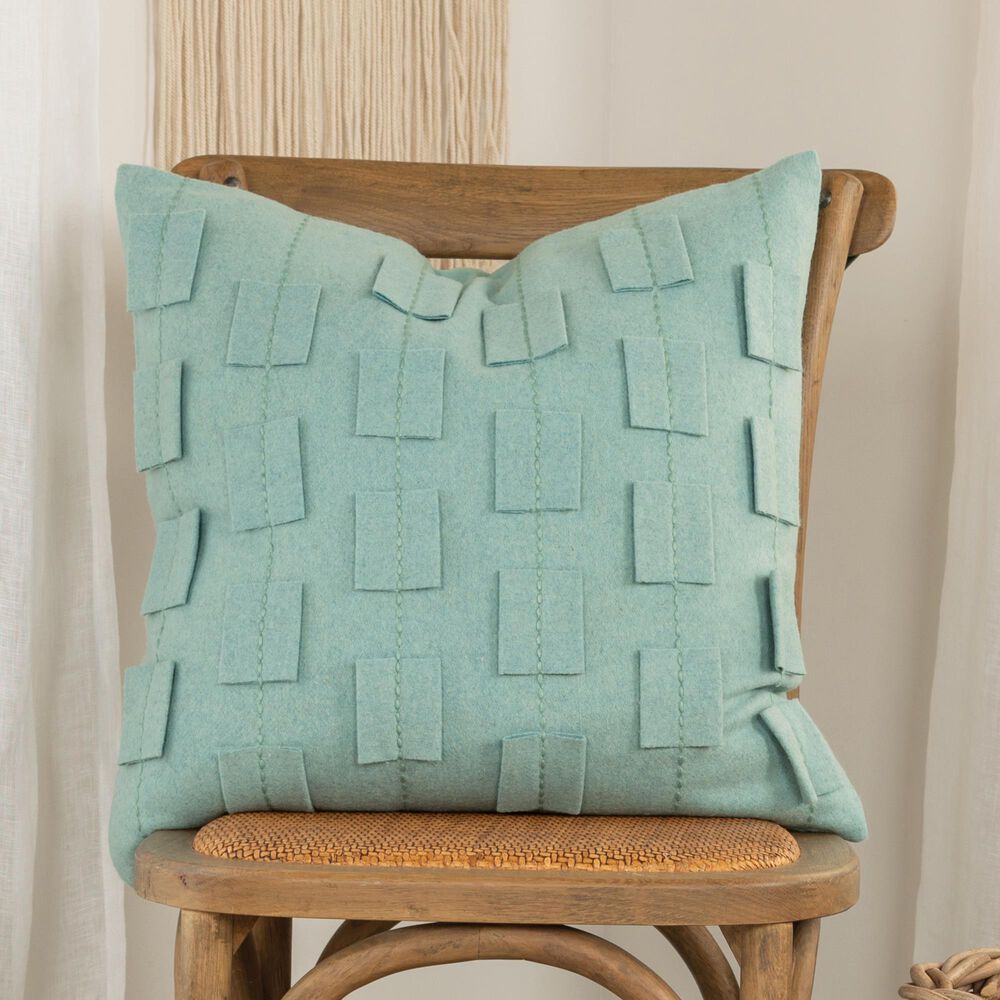 Rizzy Home Donny Osmond 20&quot; Down Filled Pillow in Aqua, , large