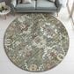 Dalyn Rug Company Silk Road Basil, Chocolate, Ivory, Gold, Copper, Blue and Mocha 8" Round Area Rug, , large
