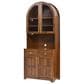 HOMLUX 75" Arched Kitchen Pantry Cabinet with LED Light in Walnut, , large