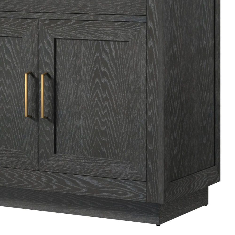 Lexora Home Abbey 36&quot; Single Bathroom Vanity in Black Oak with 2 cm White Cultured Marble Top and Rectangular Sink, , large