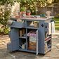 HOMLUX 41.9" Outdoor Extendable Kitchen Island in Gray, , large